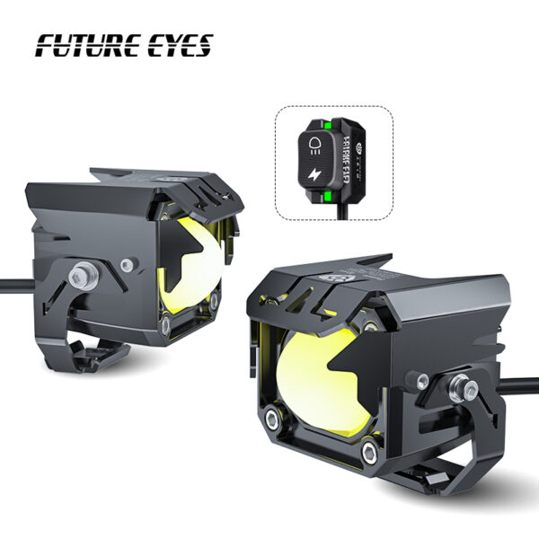 ΠΡΟΒΟΛΑΚΙΑ ΜΗΧΑΝΗΣ LED FUTURE EYES F20X ΚΙΤΡΙΝΟ-ΛΕΥΚΟ