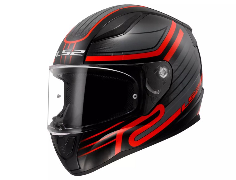 LS2 RAPID II FF353 CIRCUIT GLOSS BLACK RED