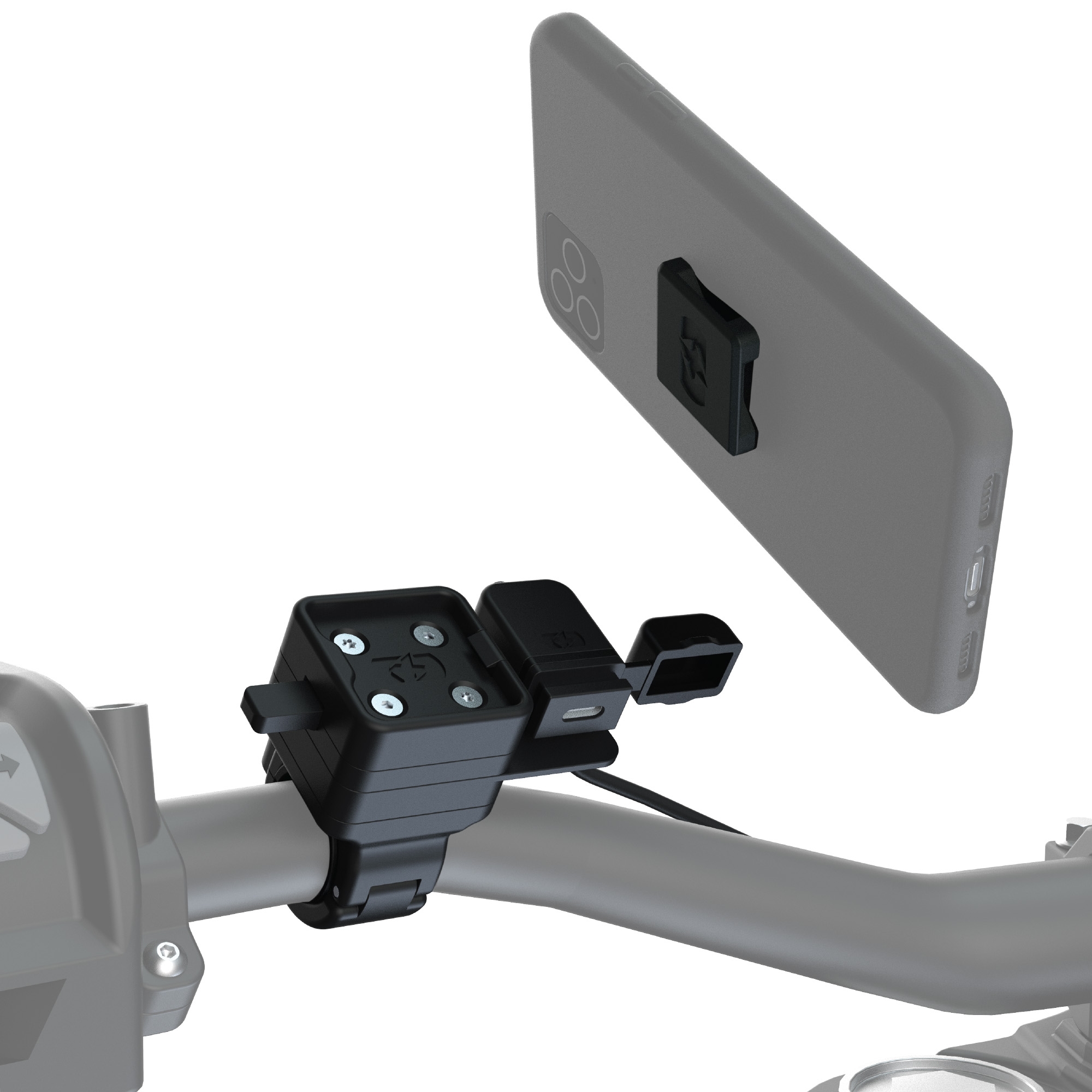 Βάση τιμονιού Oxford CLIQR USB τύπου C Oxford CLIQR USB Type C Handlebar Mount OX869