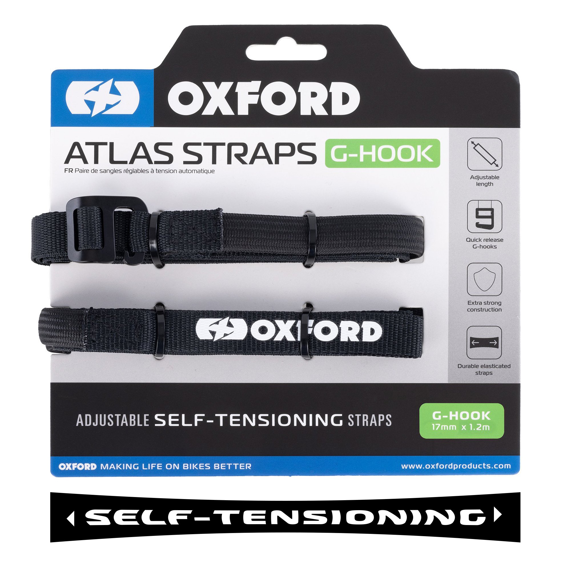 ΙΜΑΝΤΑΣ Oxford Atlas G-Hook 17mm x 1.2M Black (Pair) OX300