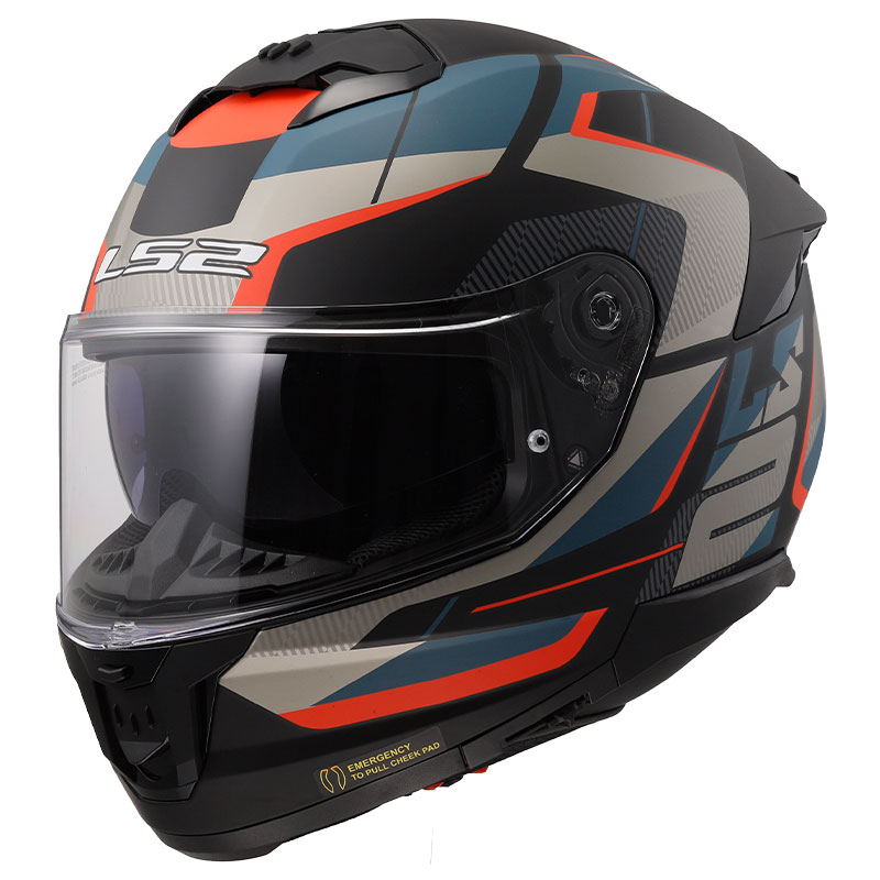 LS2 FF808 STREAM II ROAD MATT BLACK BLUE