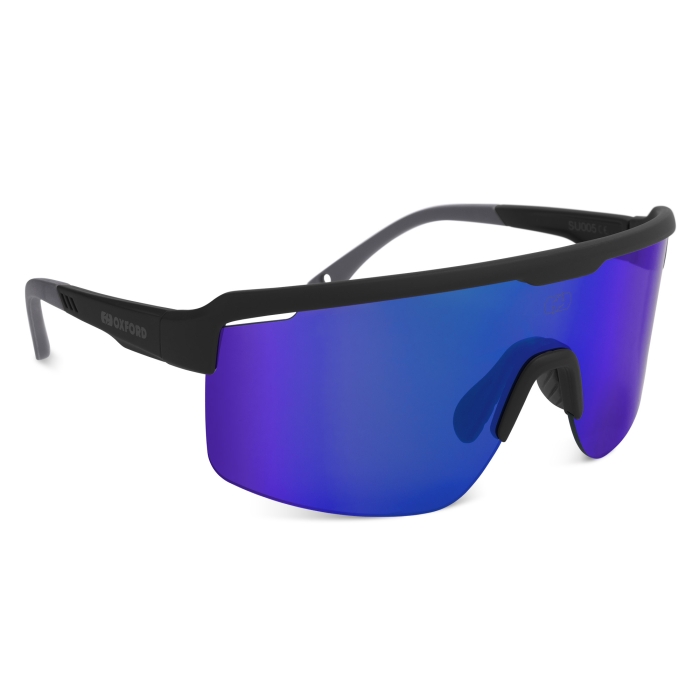 ΓΥΑΛΙΑ ΗΛΙΟΥ OXFORD Pave Black Frame Blue Mirror Lens Sunglasses SU004 