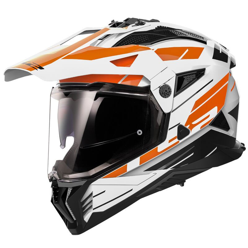 LS2 MX702 PIONEER II NAMIB GLOSS WHITE ORANGE