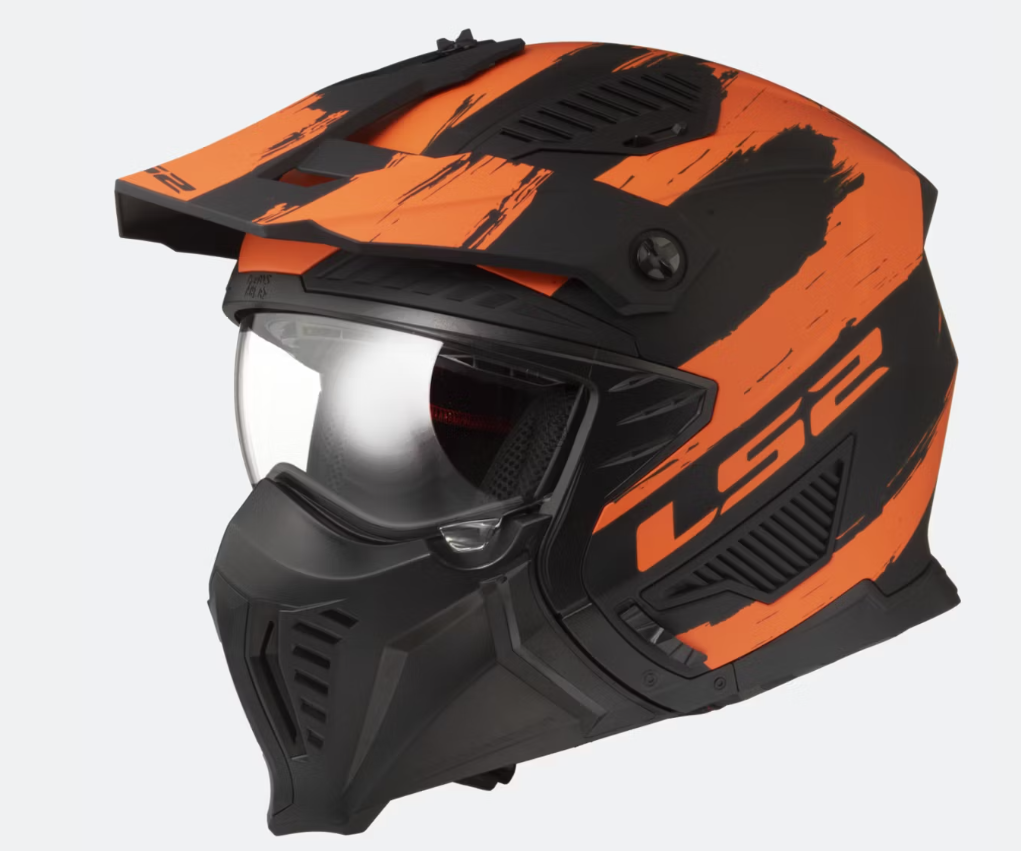 LS2 OF606 DRIFTER MUD MATT BLACK ORANGE